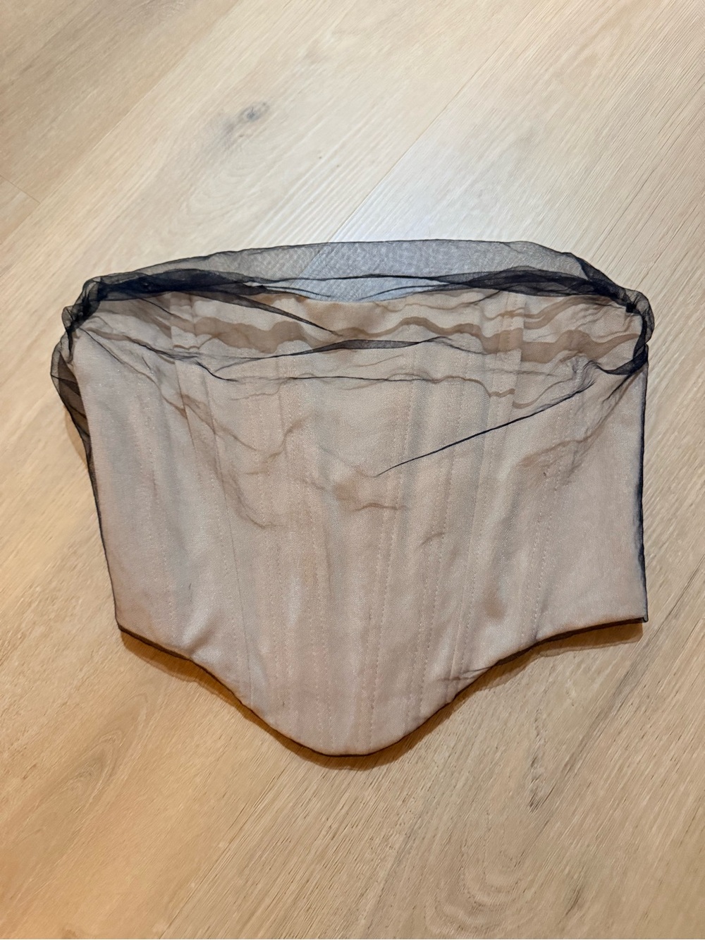 Sheer Black Strapless Bustier Liner - Women Intimates